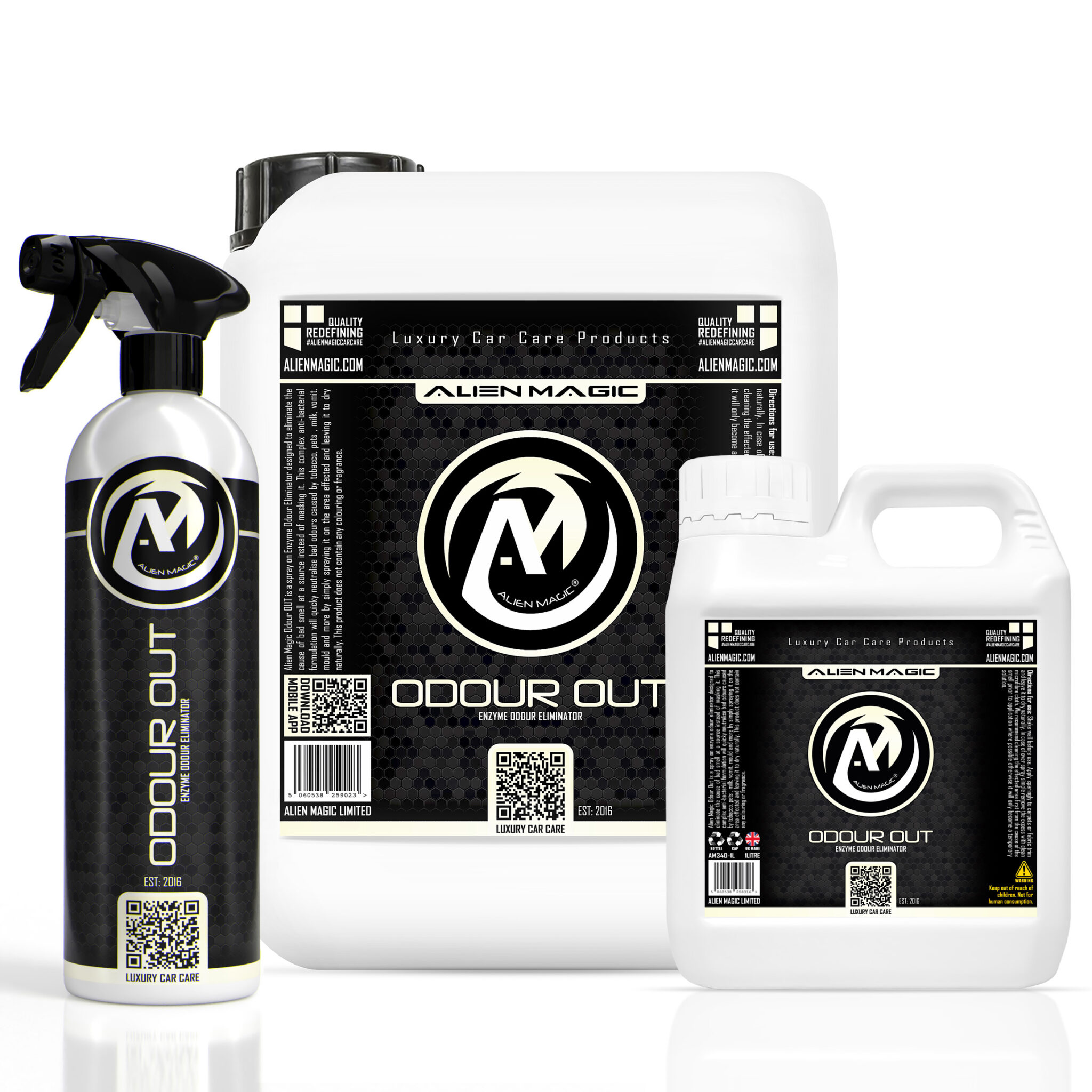 odour out enzyme odour eliminator alien magic 500ml 1 litre 5 litre